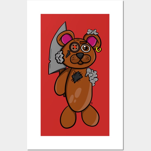 Evil teddy Wall Art by CHS_Digitalart